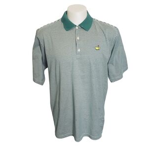 Masters Collection 60's Two-Ply Mercerized Pin Stripe Golf Polo Shirt Size Large
